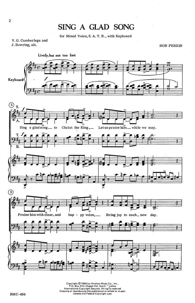 Sing A Glad Song